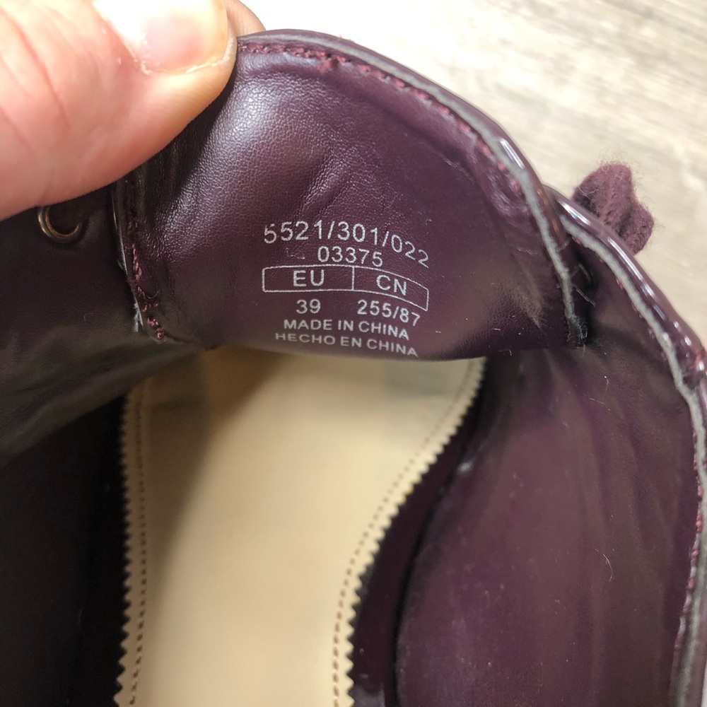 Zara Woman Plum Patent Leather Oxford Platform - Picture 7 of 8